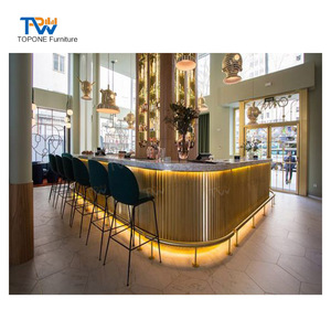 Mostrador de <span class=keywords><strong>bar</strong></span> moderno en forma de L para restaurante, cafetería, cafetería, Mostrador de cajero personalizado moderno - Product Image 3