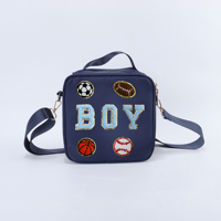 Sac isotherme portable en nylon PEVA avec fermeture éclair, 8 couleurs, étanche et anti-salissures, pour le retour à l'école, organisateur de collations, boîte à lunch isolée pour enfants