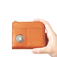 Dompet Kulit Asli Minimalis Berkualitas Tinggi untuk Dompet Kulit Asli yang Dapat Dipersonalisasi dengan Slot Tag