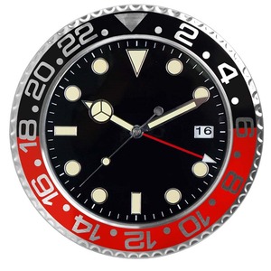 Round Metal Wall <b>Clock</b> Quartz Analog Luminous Needle Display Date Window Blue Black Decor for Living Room - Product Image 4