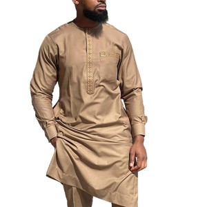 Articoli venduti alla rinfusa un Set in due pezzi di abito tradizionale da uomo con ricamo in stile etnico africano per abbigliamento estivo elegante - Product Image 6