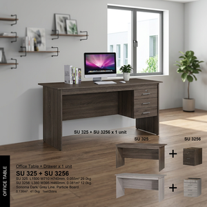 Table de bureau solide JPS SU325 en panneau de particules, design moderne et luxueux, avec rangement, haute durabilité, meuble de bureau à assembler soi-même pour la maison - Product Image 2