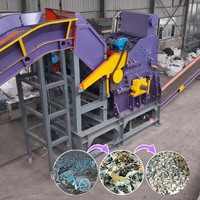 Usine de recyclage à haut rendement pour le broyage et le déchiquetage de cadres de vélos usagés, de pièces de voitures, de roues en acier, de fer et d'aluminium