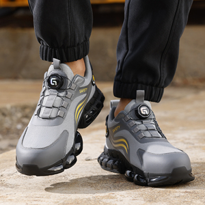 Nuove Scarpe Antinfortunistiche Sportive 2024 con Punta in Acciaio, Bottone Rotante, Suola Piatta Antiurto per Uso in Fabbrica - Product Image 4
