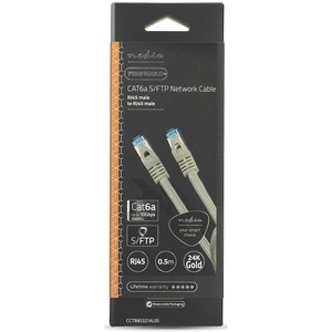 Cat6a Sftp <b>RJ45</b> Male Network <b>Cable</b> 50cm Silver - Product Image 4