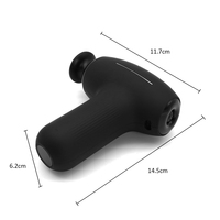 Pistolet de massage sans fil chauffant à percussion vibrante pour tissus profonds, 6 vitesses, 4 têtes de massage, mini pistolet de massage pour détendre les muscles des jambes, des mains et du cou