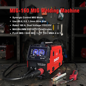 เครื่องเชื่อม MIG160 แบบสองแรงดันไฟฟ้า 110V/220V ระบบ Synergic 4-in-1 สำหรับเชื่อม <span class=keywords><strong>MIG</strong></span>/MAG/MMA/TIG เหมาะสำหรับงาน DIY ที่บ้านและผู้เริ่มต้น - Product Image 2
