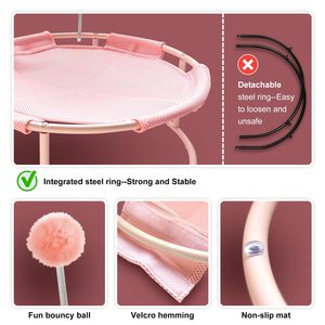 Süper kalite tüm mevsim DurableCat yatak hamak yaz nefes köpek yatağı buz ipek kedi yuva çıkarılabilir yuvarlak kedi hamak - Product Image 4