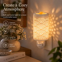 Diffuseur de cire électrique en céramique, brûleur de cire fondue, chauffe-parfum, veilleuse, aromathérapie, décoration d'intérieur