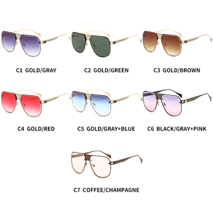 Gafas de <span class=keywords><strong>Sol</strong></span> de Piloto con Lentes Degradadas, Unisex, para Hombre y Mujer, Moda 2023, Pixel Red, Estilo Coreano, Protección UV400, Cat 3 - Product Image 2