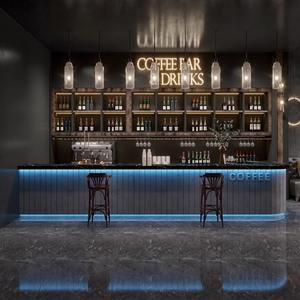 Mostrador de Recepción Personalizado Estilo <span class=keywords><strong>Vintage</strong></span> para Bar, Pub, Cafetería, Hotel, Restaurante de Hot Pot, Caja Registradora, Escritorio Frontal de Esquina y <span class=keywords><strong>Vitrina</strong></span> - Product Image 2