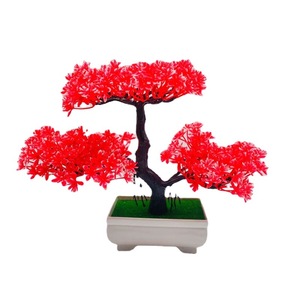 Bonsái Artificial Qi Xing, Planta en Maceta de Plástico de 20 cm, Verde, Decoración Interior para el Hogar, Oficina, Escritorio - Product Image 5