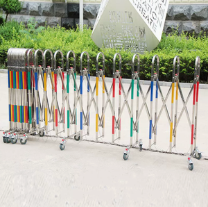 Barrière de sécurité mobile <span class=keywords><strong>extensible</strong></span> en acier inoxydable avec garde-corps télescopique, barrières temporaires de contrôle du trafic - Product Image 4