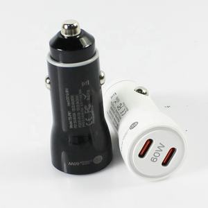 Pengisi Daya Mobil TE-P61 60W PD 30W Dual Port Mini PPS Pengisian Cepat Pengisi Daya Ponsel Multi Perangkat USB C Adaptor Mobil Pemantik Rokok - Product Image 1