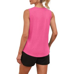 FOXA Women's <b>Tank</b> <b>Top</b> Hot Pink L Quick Dry Athletic <b>Workout</b> <b>Tops</b> Summer Fitness Sleeveless Knitted 100% Polyester - Product Image 5