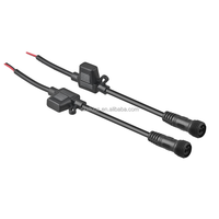Porte-fusible automobile M15 10A mâle/femelle en cuivre PVC 2 cœurs IP65 300V étanche, boîtier de connexion de câbles en ligne droite