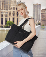 Sac fourre-tout matelassé LOVEVOOK 15,6 17 pouces pour femme, sac à main pour ordinateur portable, grande capacité, sac de travail, sac à bandoulière pour le bureau