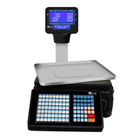 Báscula Electrónica Digital Comercial NVK de 30 kg para Supermercado, con Impresora de Códigos de Barras y Programa POS, en Oferta