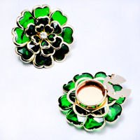 Couvre-boutons floraux en cristal chic, couvre-boutons en forme de fleurs, Cubre Botones Para Ropa, boutons en strass de verre, boutons de manchette pour chemise