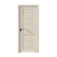Porte intérieure insonorisée haut de gamme en WPC, porte imperméable à texture bois, adaptée aux chambres et aux salles de bain