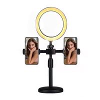 Lampe annulaire LED RGB 6 pouces avec double pince et support de table pour diffusion en direct – Direct Usine OEM