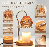 Lampe chauffe-bougie avec minuterie, cadeaux de déménagement, décoration pour nouvelle maison