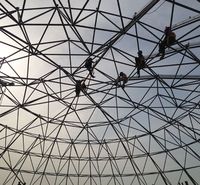 Fábrica de estructuras de acero Armazón de acero estructural Marco de espacio de techo Cúpula de vidrio Edificio de centro comercial