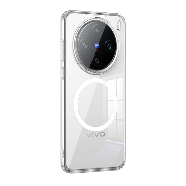 Transparent Hard Phone Case Clear Back Cover with Magnetic Mobile Phone Case for Vivo X200s Find X8s X8 Ultra Cases