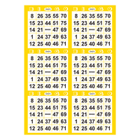 Imprimer BINGO Réutilisable 20 Feuille Haute Définition Marqueur Jeux Conception Cartes Bingo Papier