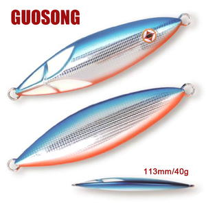 Leurre de pêche Hard Artificial 113mm/150g Dubstep Alloy UV Metal Slow Jig pour la pêche au jigging, au bar, en mer, en bateau et en eaux profondes - Product Image 1