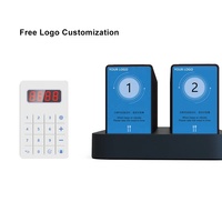 Sistema de Llamada Inalámbrico para Cafetería, 20 Mini Buzzers Impermeables con Vibración, Sistema de Llamada para Restaurante