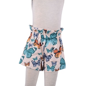 Pantalones Cortos de Bebé para Niñas, Tejidos, Casuales, con Estampado Floral, Cintura Media Elástica, con Diseño de Mariposa - Product Image 6