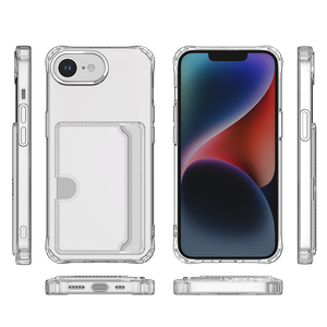 Trasparente porta carte di credito custodia del telefono per <span class=keywords><strong>iPhone</strong></span> 16e 17 16 15 14 13 12 Pro Max Display del cellulare - Product Image 1