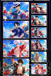Vente en gros en direct : Cartes à collectionner grand format populaires A6 sur le thème des dieux masculins d'anime (Gojo, Naruto, <span class=keywords><strong>Hinata</strong></span> Shoyo, Zoro, etc.) - Product Image 4