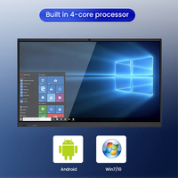 Интерактивная смарт-доска 4K по заводской цене с двойной системой Android/Windows, беспроводной проекцией и сенсорным управлением для конференций и офиса