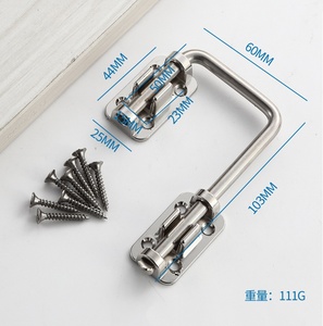 Stainless Steel Multi-Angle Universal Anti-Theft Furniture <b>Lock</b> for Sliding <b>Doors</b> Drilling Modern Simple Design Bedroom Hotel - Product Image 1