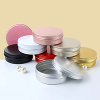 Boîtes vides personnalisées 5g 10g 20g 30g 50g 60g 100g 150g 200g 250g 1oz 2oz 4oz 8oz argent noir or métal aluminium bougie bocal boîtes