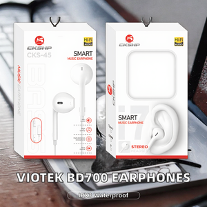หูฟังแบบมีสาย Bd <span class=keywords><strong>700</strong></span> CKSHP แบบกึ่งอินเอียร์ ชิปเซ็ต JL กันน้ำระดับ IPX-3 รองรับ MFi ใช้ได้กับ iPhone 6/12 ออกแบบมาให้พอดีหู - Product Image 3
