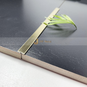 Profilé en T en acier inoxydable couleur PVD EX588 pour projet de décoration intérieure de luxe - Product Image 2