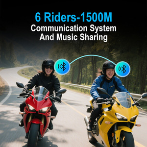 Auriculares Inalámbricos para Casco de Ciclismo con Intercomunicador para 6 Personas, Radio FM, Llamadas <span class=keywords><strong>Bluetooth</strong></span> con Manos Libres, Auriculares para Ciclismo y Esquí - Product Image 2