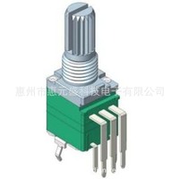 Potentiomètre simple Huiyuan Sheng 09 avec interrupteur, montage vertical, traversant, 7 broches, B10K, réglage du volume RV0972NS