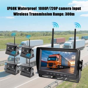 Système de caméra solaire magnétique sans fil pour chariot élévateur, moniteur de camion, kit écran LCD de tableau de bord de voiture pour vision arrière, DVR de sécurité - Product Image 6