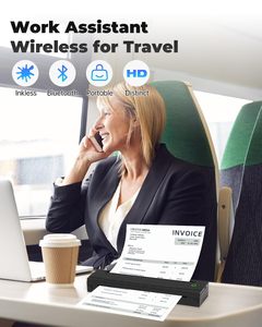 <span class=keywords><strong>Printer</strong></span> Transfer Termal <span class=keywords><strong>A4</strong></span> dengan Kertas, <span class=keywords><strong>Printer</strong></span> Termal Portabel Nirkabel Bluetooth untuk Seniman Tato, Kantor, dan Bisnis - Product Image 6
