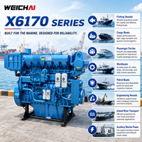 Moteur diesel marin SCDC authentique Weichai X6170ZC450-2 330KW 1200RPM pour la propulsion de bateaux, destiné aux fabricants de bateaux de travail