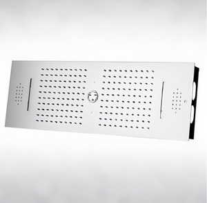 Ensemble de salle de bain contemporain, élégant et moderne avec douche à effet pluie en cascade LED, pulvérisation supérieure, acier inoxydable 304, alimentation par prise, installation facile - Product Image 1