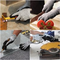 Gants anti-coupure A5 HPPE avec revêtement en nitrile sablé antidérapant, résistance au coupure niveau 5, pour réparation automobile, mécanique, manutention en entrepôt