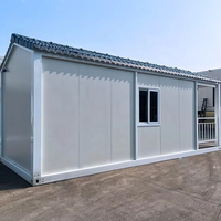 Maisons conteneurs modernes préfabriquées en panneaux sandwich isolés, démontables, en kit plat, pour bureaux et logements de travailleurs