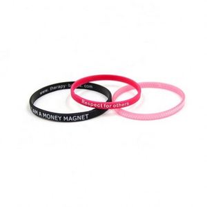 Bracelet en silicone recyclé personnalisé de haute qualité et fin - Product Image 3