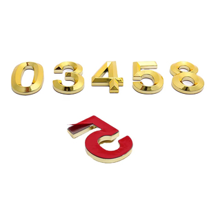 थोक कस्टम इंडोनिया कार प्लेट नंबर क्रोम गोल्ड ब्लैक एब्स लेटर कार प्रतीक के साथ प्रतीक - Product Image 3