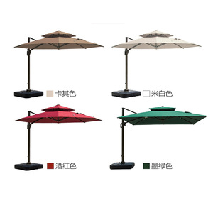 Luxury Roman Umbrella 30kg Aluminum Iron Frame Rotational Tilt Manual Lift Outdoor Patio Garden Villa Use - Product Image 2